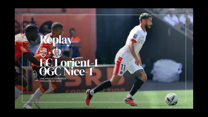 Cầu thủ Nice băng qua hàng phòng ngự của Lorient để tiếp tục tấn công Cầu thủ Nice băng qua hàng phòng ngự của Lorient để tiếp tục tấn công