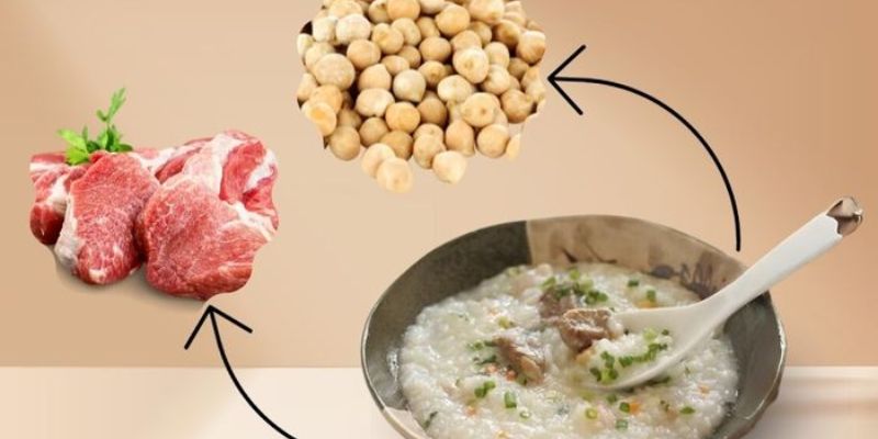 Thực đơn phục hồi sau trận với cháo thịt bò